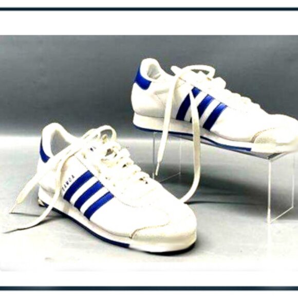 New Or Like New Adidas Originals Men\'s White/Blue Samoa Sneakers main image 6